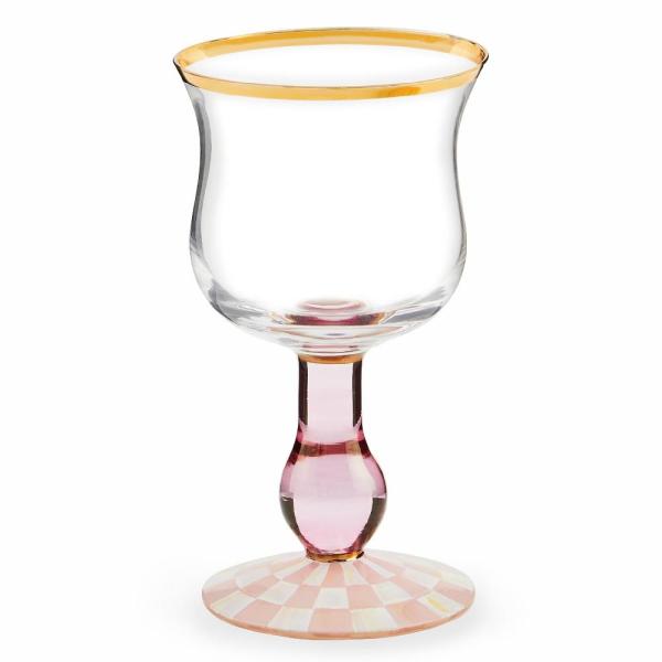 MACKENZIE-CHILDS Stemmed Wine Glass, Decorative Wi...