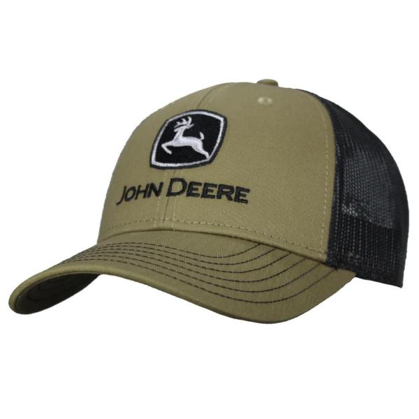 John Deere Twill Trucker Hat Mesh Baseball Cap-Oli...