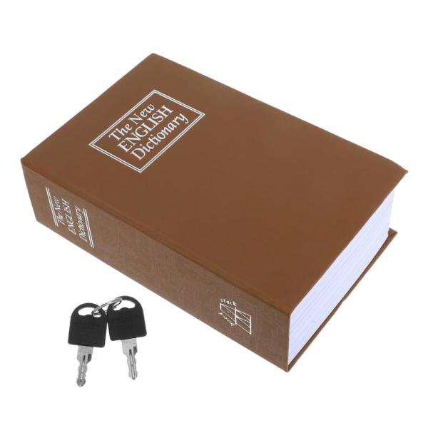 OSOLADY Faux Book Storage Box with Key Lock Decora...