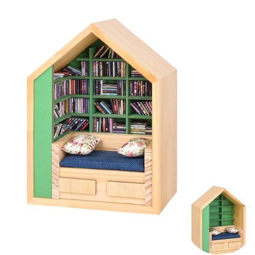 【並行輸入品】SIHPTO 不安ミミ 本棚 ミニブック300本付き 本好きのための小さな隅 ミニチュ...
