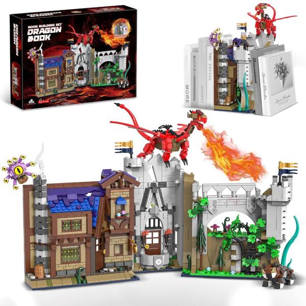 【並行輸入品】QJYAMK Red Dragons Medieval Castle Book Noo...