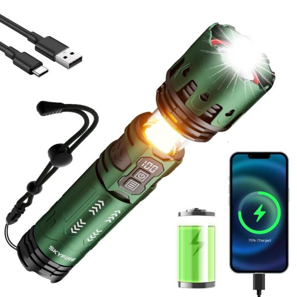 【並行輸入品】SKYFIRE Rechargeable Flashlights High Lumen...