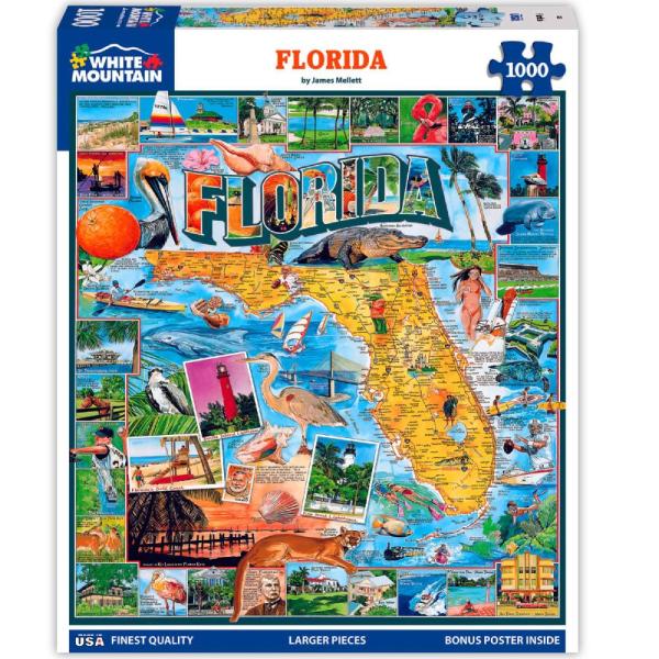 【並行輸入品】White Mountain Puzzles Florida - 1000 Piece...