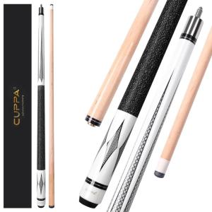 【並行輸入品】CUPPA 58フィート カナディアンメープルプールキュースティックプロ12.5mmチップLrishリネンラップ9ボールスヌーカー競技用