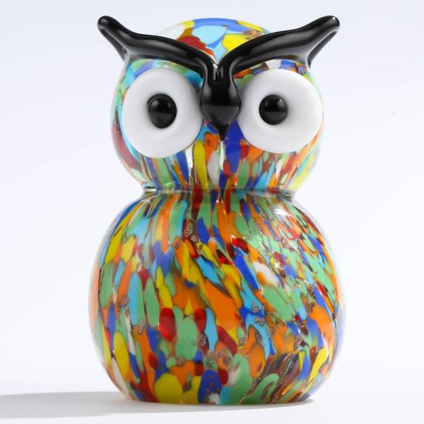 【並行輸入品】Qianwei クリスタルフクロウ装飾ギフト 女性用 - ガラスフクロウの置物 フクロ...