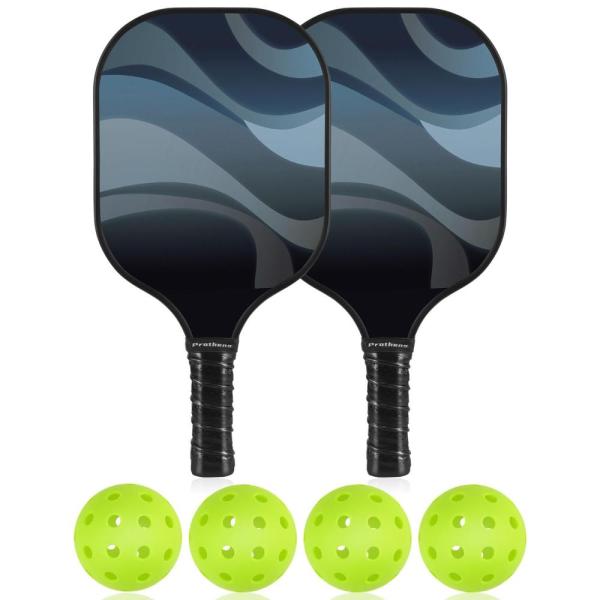 【並行輸入品】Prothens ピックルボールパドルセット多層テクスチャードグラスファイバーピックル...
