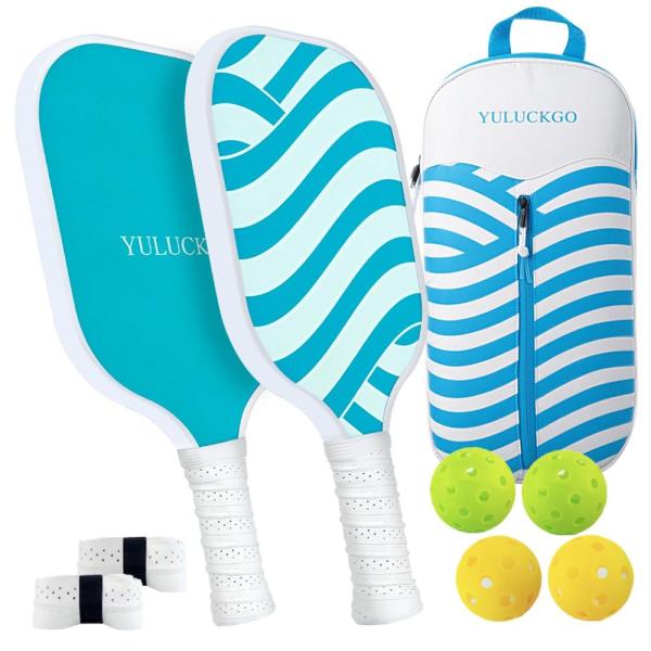 【並行輸入品】YULUCKGO ピックルボールパドル 2個セット - USAPA承認 グラファイト/...