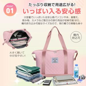 【4輪キャスター付き】ボストンバッグ レディー...の詳細画像3