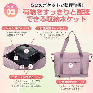 【4輪キャスター付き】ボストンバッグ レディー...の詳細画像5
