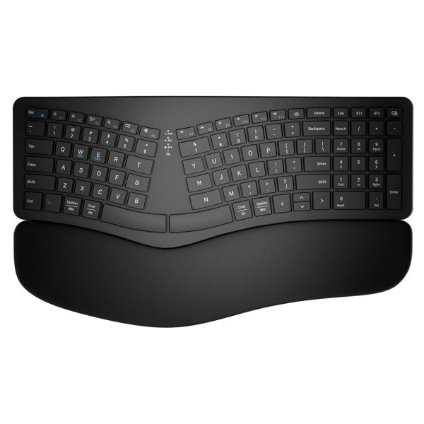 エルゴノミクス キーボード Bluetooth キーボード 2.4Ghz+Bluetooth両対応 ...
