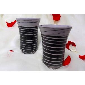 常滑焼憲児作 水色水玉カット練り込み,夫婦湯呑,和陶器 : 妙の