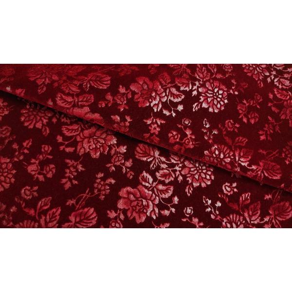 プレミアムモケット　ロゼ　ダークレッド 137cm巾　【商品番号：MA0339-DR-】