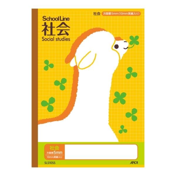 [アピカ] スクールキッズ 社会 5mm方眼罫 10mm実線入り SLS10SS