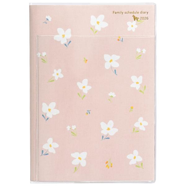 [クツワ] 2026年 家族手帳 A5 フラワーピンク 136SHA