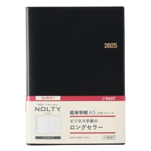 NOLTY/能率 2024年4月始まり 能率手帳A5月間ブロック (黒) 9607