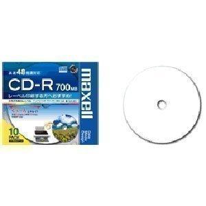 CDR700SWP　maxell データ用 CD-R 700MB 48倍速対応 インクジェットプリンタ対応ホワイト(ワイド印刷) 10枚 5mmケース入 CDR700S.WP.S1P10S（5セット）｜tag