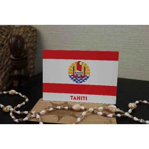 タヒチのポストカード　タヒチ国旗｜tahiti-marche