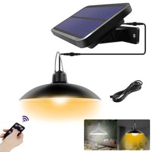 ソーラーライト 屋外 明るい 分離型 自動点灯/消灯 IP65防水 電球色 昼光色 リモコン付き