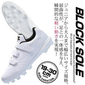 野球 スパイク ポイント 大人 ジュニア 白 ...の詳細画像1