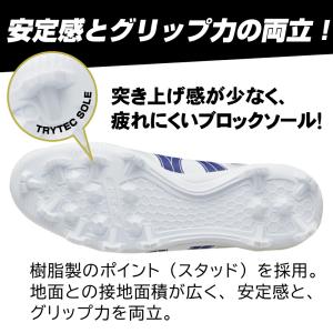 野球 スパイク ポイント 大人 ジュニア 白 ...の詳細画像4