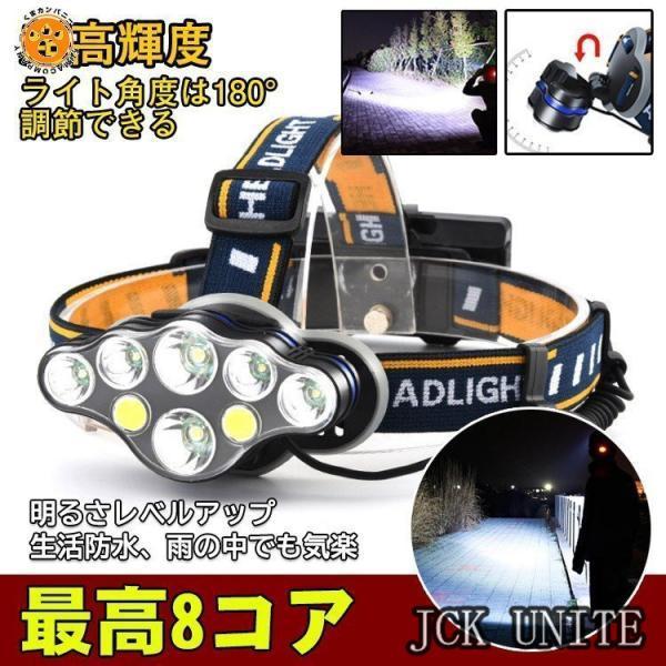 ヘッドライト LED 夜釣り アウトドア 作業用 ヘッドランプ 釣り ルーメン キャンプ 登山 強力...