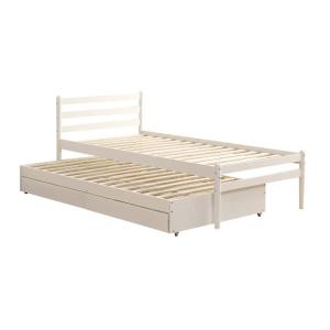 親子ベッド フレームのみ シングルベッド 引き出し付き 木製 ベッドフレーム シングル 収納付き ホワイトマットレス別売り