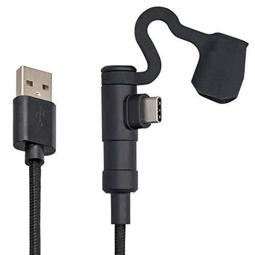 デイトナ バイク用 充電ケーブル 20cm USB-A &amp; USB-C Android対応 L字コネ...