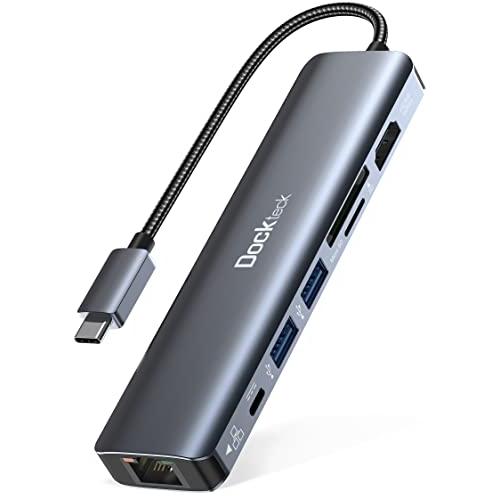 USB C ハブ Dockteck 7-in-1 USB Type-C ハブ 4K@60Hz HDM...