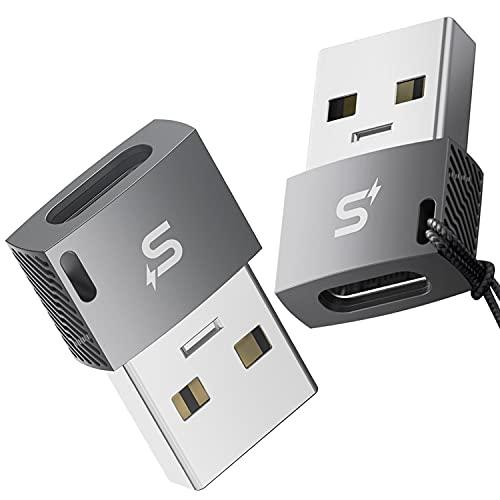 2パック Stouchi USB Type C メスからUSB A オス 変換アダプタ タイプc t...