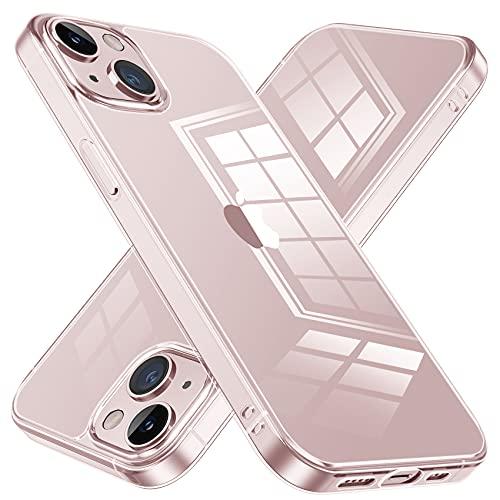 NIMASO ケース iPhone13mini 用 クリアカバー 対応 強化ガラス背面 耐衝撃 傷防...