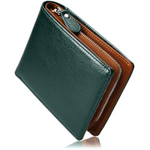 【色: DarkGreen】グレヴィオ 本革 二つ折り 折財布 一流 の 財布 グレヴィオ 一流 の 財布 職人 が 作る カード たくさん 入る 財布
