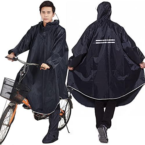 QIAN レインコート レインポンチョ 男女兼用 メンズ レディース 自転車 原付に はっ水雨具 軽...