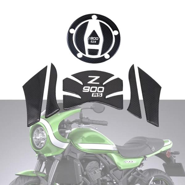 Z900RS SVAWLG カーボンファイバー燃料タンクパッドステッカーサイドニープロテクターロゴ ...