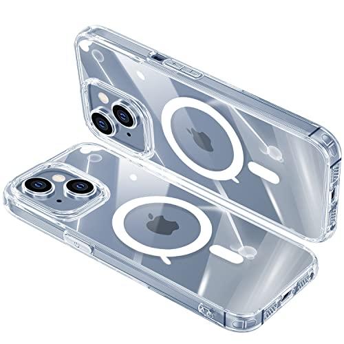 iPhone 14 Plus ケース クリア MagSafe対応 マグネット搭載 耐衝撃 2重構造の...