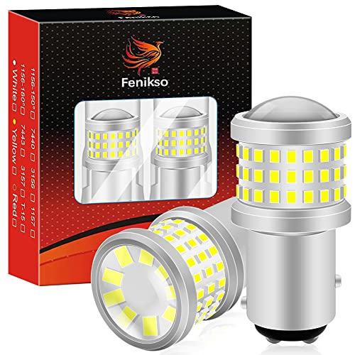 Fenikso S25 LED ダブル ホワイト バックランプ ブレーキランプ ウインカー 180°...