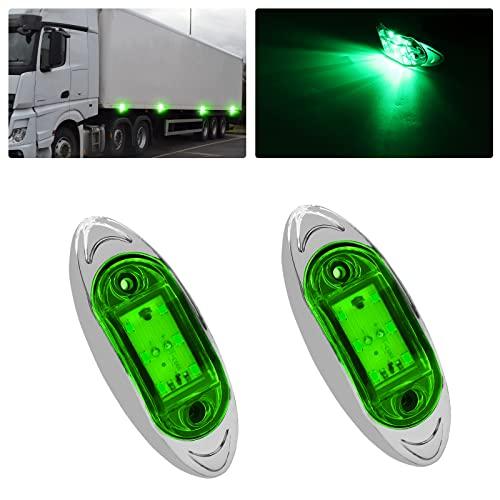 Aoling サイドマーカー LED 12V 24V 緑 トラック用 マーカーランプ RV バス 路...