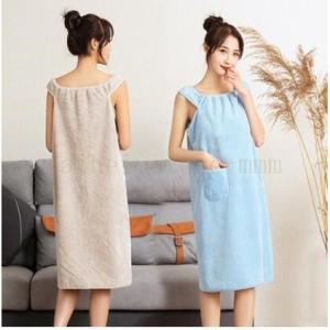 着るバスタオル ワンピース 湯上りタオル バスタオル ルームウエア パジャマ ローブ レディース 部屋着 タオル 超吸水 便利 お風呂上がり