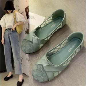 レース フラットパンプス レースシューズ レースパンプス