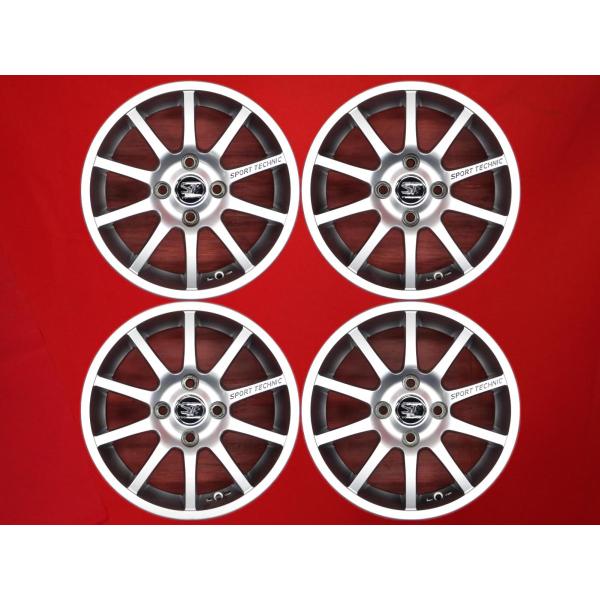 【良品 4本セット】プジョー/シトロエン用 スポーツテクニック 15inch 6.5JJ +27 P...