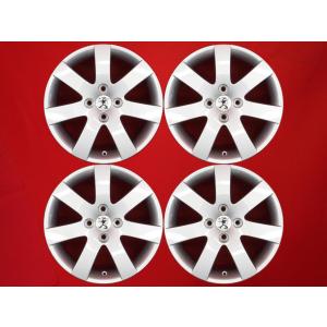 中古アルミ16x6.5 PCD108 プジョー308などに 激安 4本セット】プジョー 206 純正 5スポーク アルミホイール 中古品