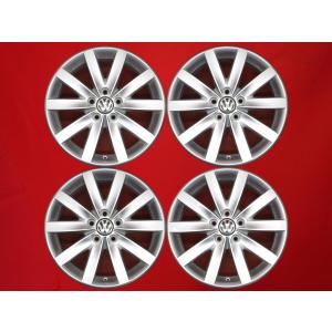 VW ゴルフ7 純正17インチアルミホイール 1本 ② フォルクスワーゲン VOLKSWAGEN ゴルフ VI (1KCAV) TSIハイライン 純正 4本 ホイール 7J-17