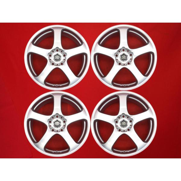 ZINA ジーナ 5本スポーク 中古ホイール 4本 8J 17インチ PCD114.3 5穴 +35...