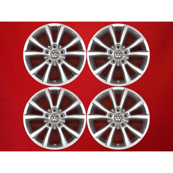 VOLKSWAGEN トゥアレグ 7P 純正 5Wスポーク 18インチ ホイール 4本 8J-18 ...