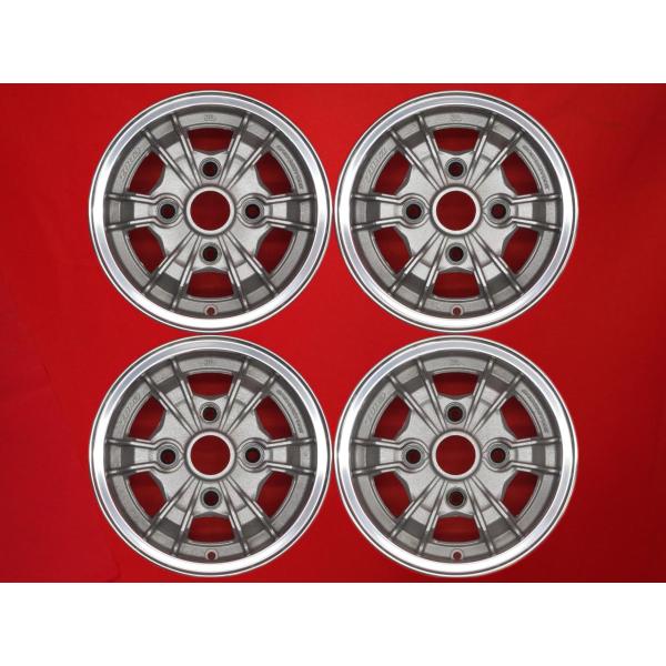 1977年製造 当時物 BRIDGESTONE Zona ホイール 4本 4.5J-12 PCD12...