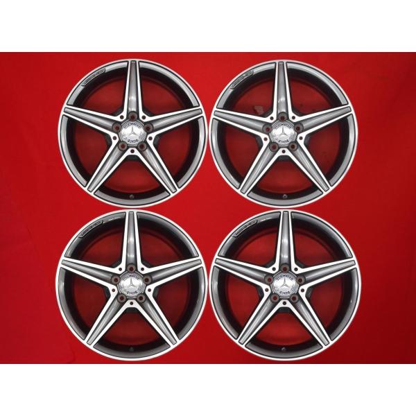 メルセデスベンツ Cクラス W205 純正AMG 中古ホイール 4本 7.5J/8.5J 18inc...