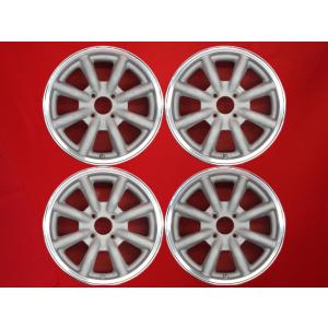 WATANABE ワタナベ 8 スポーク 中古ホイール 4本 6J 15インチ PCD100 4穴 +32 ハブ65 ヤリス デミオ ロードスター 等へ aa15