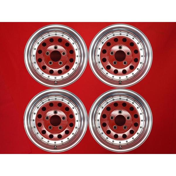 絶版 希少 アメ車 HR ハリケーンレーシング HR385 中古ホイール 4本 8J 15インチ P...