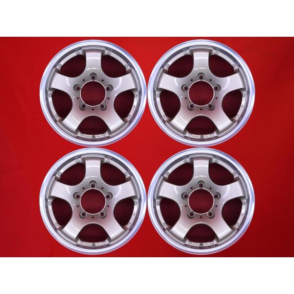 絶版 希少 5スポークタイプ 3PT 中古ホイール 4本 7J 16インチ PCD139.7 5穴 ...