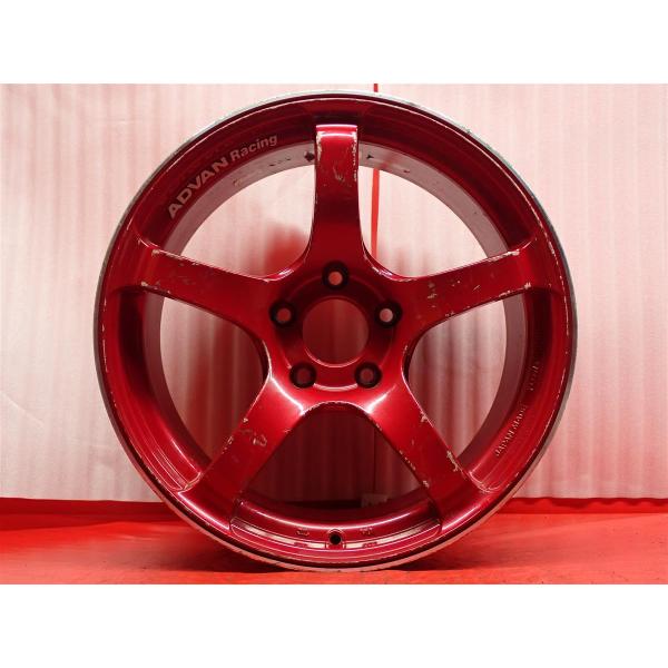 単品 中古ホイール 1本 ADVAN アドバン Racing GT レーシングGT 9.5J 18イ...