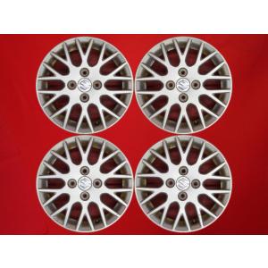 【激安 4本セット】スズキ 純正 アルミホイール 中古品 14inch 4.5J +50 PCD100 4穴 ハブ径Φ54 MRワゴン セルボ パレット ワゴンR 等 cc14